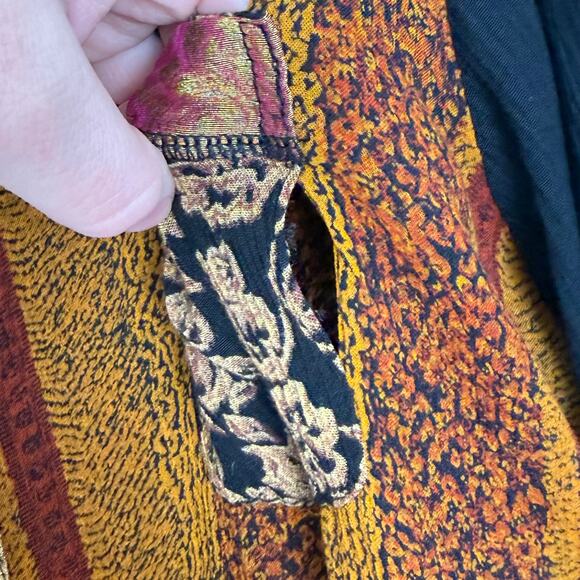 Silhouettes Vintage 90s Patchwork Midi Dress Artsy Boho Witchy Size 2X - Picture 3 of 7